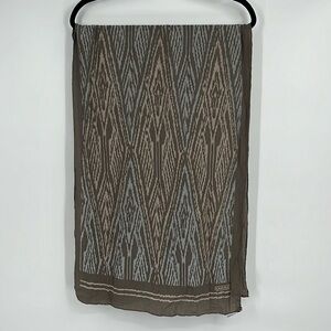 Vintage Carlisle Abstract Grey Silk Scarf